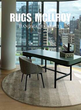 202新简款新西兰羊毛现代约渐变百搭风圆C217形挂画客厅卧室床边