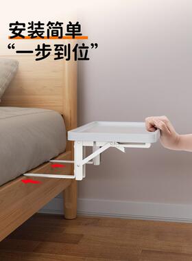 小床头置物架折子叠床头柜家替代品型收YVW纳床边桌用卧室小边几