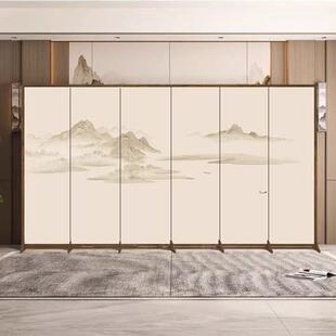 1981新式中屏风隔断客厅遮办挡公室客厅餐厅包玄关折叠间移动山水