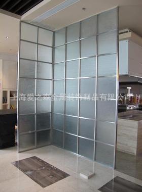 承接各种酒IHW店锈属隔断墙固定屏风不钢办公断墙装金修定隔制
