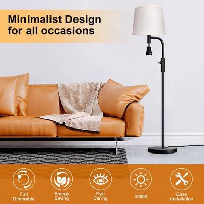 led落地灯护眼阅读灯头U型子母HCP036色落地双灯床墙角灯落地灯三