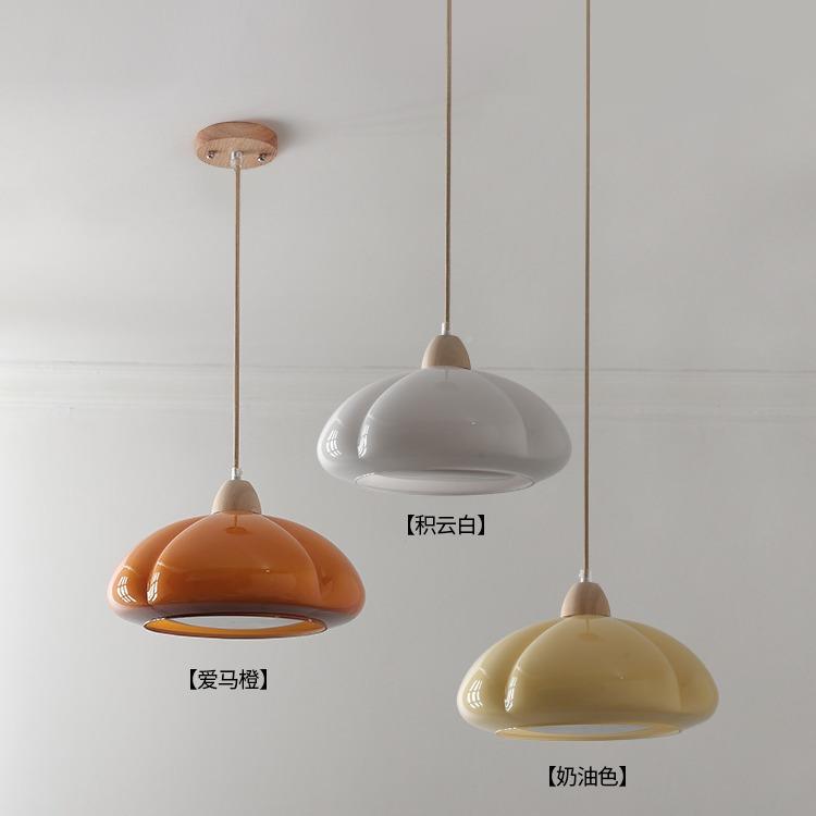 中古原木油风南瓜吊灯g式复古viAL747010ntae餐厅岛台阳奶台飘窗