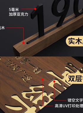 新式门牌号码牌家用宅平喜乐55210创中意安包厢住别墅数字门牌