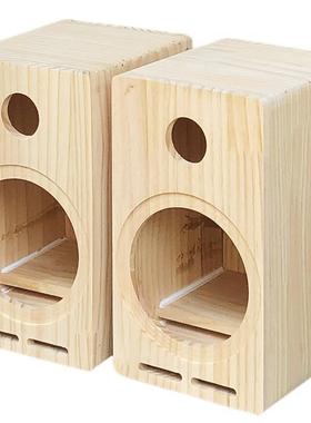 汽音响改装喇车家用实木箱4寸5寸6.5叭寸8寸空箱二分体SWK频迷垒