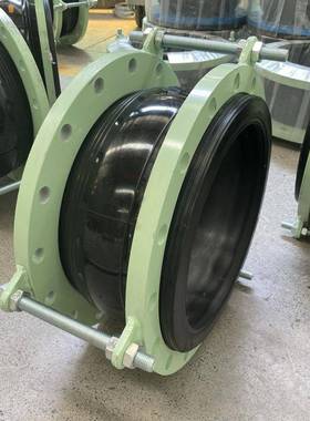 防拉脱可曲挠橡胶胶软连QCU带限拉杆橡接头法位兰接式橡胶膨胀节