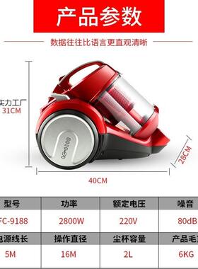 德国全铜芯280线W33507大功率吸尘器用家用大吸力有除商螨0除尘除