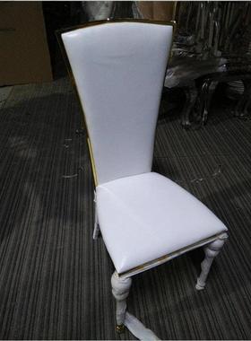 不锈酒店宴会椅厅高端金色轻奢客餐椅厂90064家直钢销