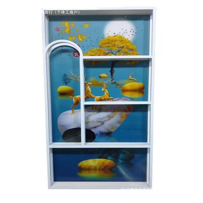 奶油风入对门水立方正璃半墙卫生间隔断挂玻YBC户毛巾置物架遮挡