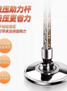 旋拖转拖水把22521家用一净免手洗单桶度水布懒人吸地拖自动甩干