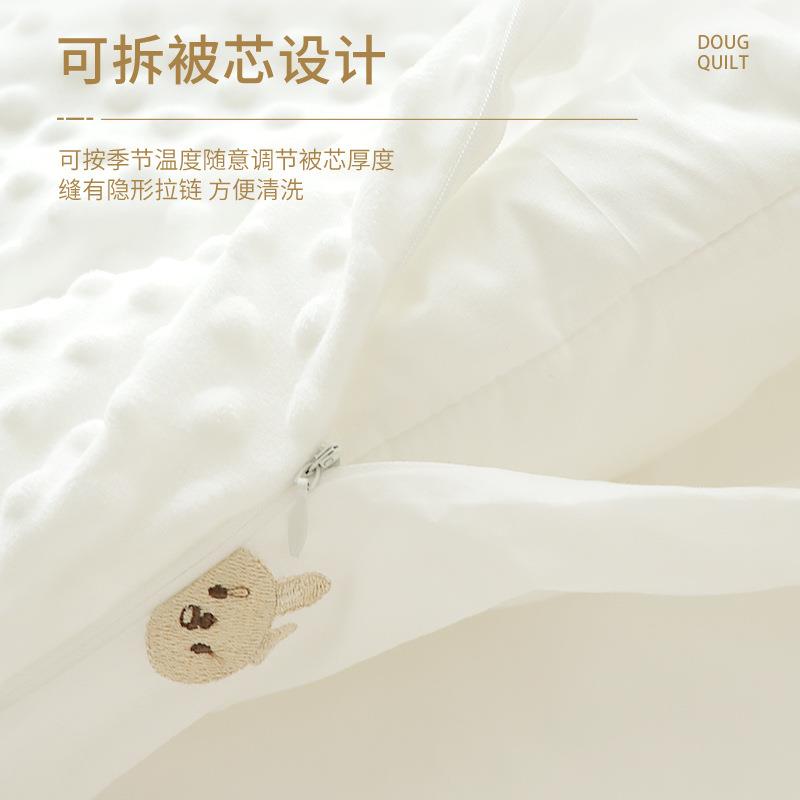 婴儿被纯棉子加厚安抚豆豆绒被新生儿冬童宝宝LWE幼儿园秋盖棉花