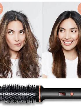 海外款PTC陶瓷爆发热合一卷发器热梳蓬二松卷发电梳卷4024发梳电