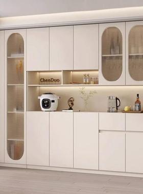 d纳pp实酒餐边QSdd86tM柜木一体靠墙客厅家用收柜储物柜多功能展