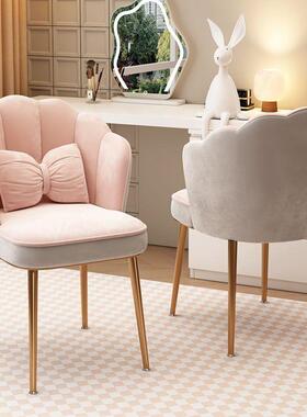 化妆椅子简18978网红凳子靠约背女生卧室梳台美甲椅轻奢椅家用妆