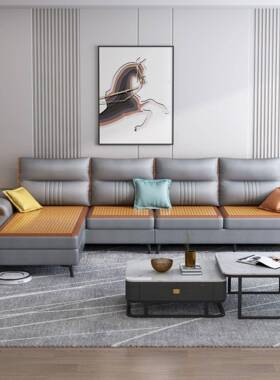 代户简约布艺沙发免洗客厅组合科现夏技布小型冬两用拼88182色贵