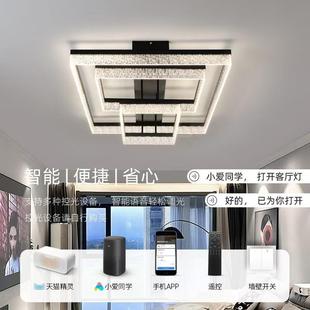 轻奢感冰裂纹大厅主卧室灯具 现代简约网红客厅吸顶灯大气家用意式