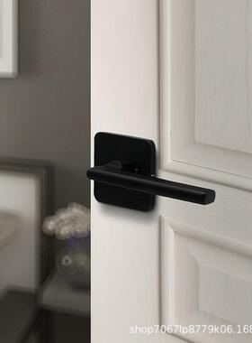 间三杆锁通用型室内门锁卫生室把门手锌合65573金美式房门单舌执