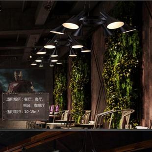 l厅oft古工复业风餐厅吧台铁艺吊灯式 简约客书房美创95315意灯具