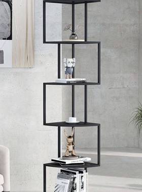 转角书架三角置物架客厅拐角角花架DYU展示架卧墙室收储物架纳架