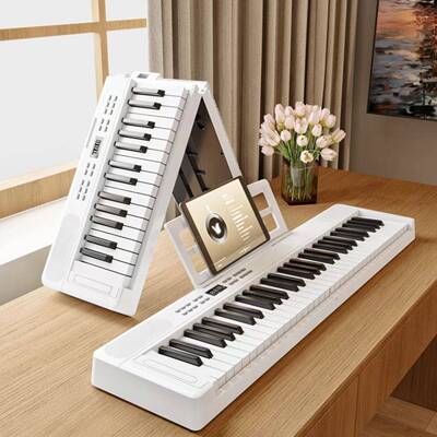 61键叠电电子琴8613便携式钢折琴幼儿童初学者直师供