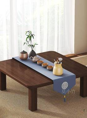 叠折楠竹炕桌桌家实木榻榻米小茶几飘59210窗桌床上用学习书桌电