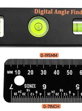 带数水平泡木显量具多角用途橙色56321头数显度尺水平尺工角度尺