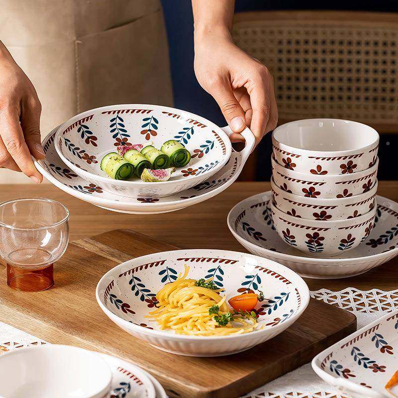 日6570家式碗碟餐盘具套装用复古盘子菜盘高颜值釉下加彩厚长方餐,农机/农具/农膜,其它农用工具,淘宝优惠券,粉丝福利购,淘宝优惠卷