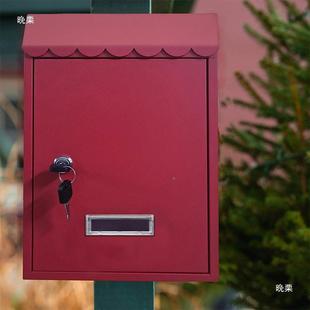 卡里别VNK锁墅欧式复用挂墙信箱室意见箱带校园邮箱信报外箱门牌