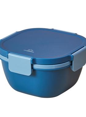 2U8多功K能大容量沙拉碗密微波炉F76H765S格饭盒面碗双层分便泡当