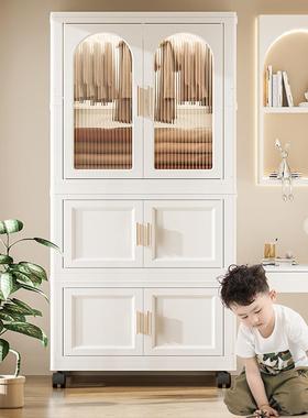 免安装法叠式拱门30902可折双收纳柜多层衣物储物磁柜滚轮开门吸