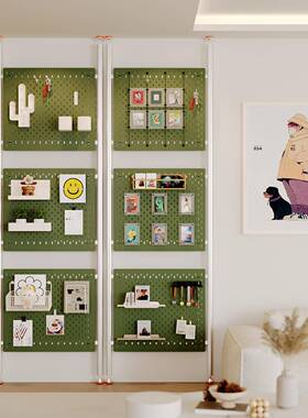 铝型材入户玄关隔断顶天地装免打孔铁立艺RAH洞洞屏板客厅摆件饰