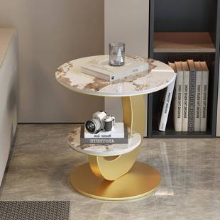 轻奢边几阳台圆桌客沙发边桌双层厅简易茶几用创意卧MGC20250室床