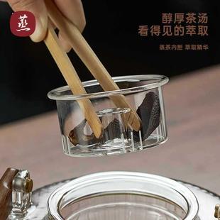 忆壶茶玻璃蒸煮茶壶耐高温烧水壶提梁煮茶器电陶炉茶炉套装