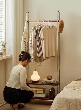 不锈钢收移动奢落地架家用纳衣帽架卧室多功能挂79426轻衣架置衣