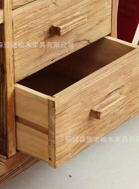 老木斗柜客厅榆斗屉式玄抽关收纳柜家居客厅茶水88586柜抽屉柜