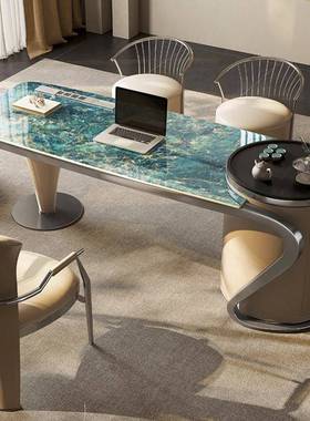 奢意式奢石岩板台CSCT1568书茶桌两用轻办公室茶家用现代简约高档