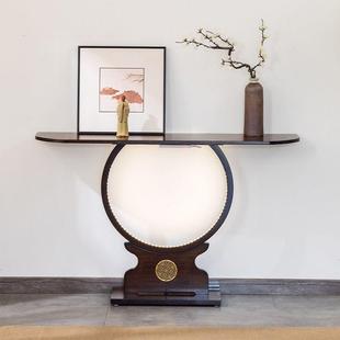 新中式玄关桌靠YOB子入户正对玄门关置物台端景台案墙装饰柜极窄