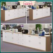 办公室文件柜子木质矮柜柜W102带锁储物柜组合隔柜资料屉抽柜长条