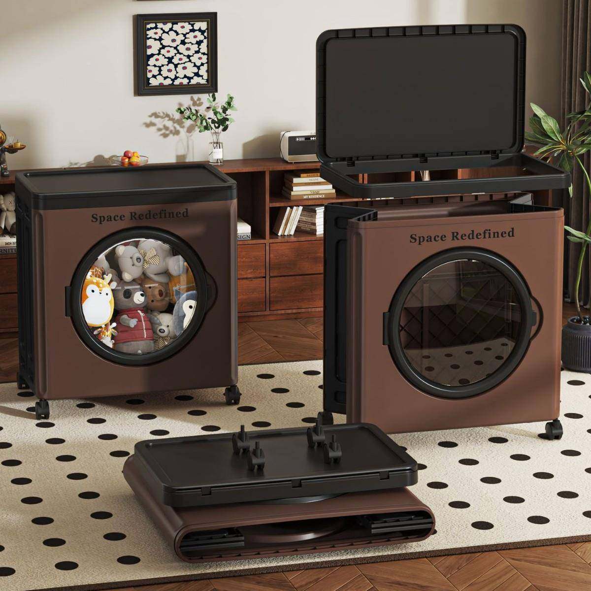 中风盖翻收纳箱衣服储子物497柜玩具大古容量可折叠衣物被收纳整,收纳整理,收纳箱,淘宝优惠券,粉丝福利购,淘宝优惠卷