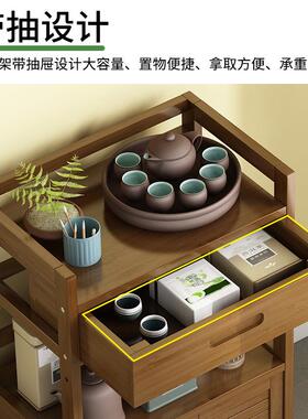 多层收板WDAS5665餐厅置物架茶水架实木客厅隔拐角靠纳墙玄关架卧