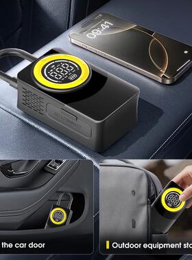 便车载线充气泵24770智能数显胎压检测充气泵电动无自车行迷你携