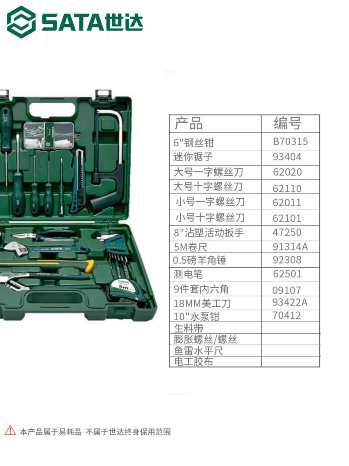 管道维修综合组套25件套家庭常用手动工具家用五金套装05165