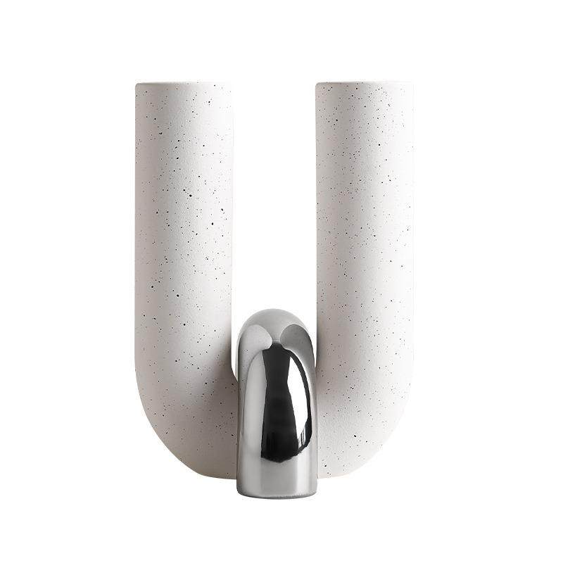 贝汉美U形花瓶摆件客厅玄关电视柜桌面简约艺术样板间陶瓷装饰品,橡塑材料及制品,工业陶瓷,淘宝优惠券,粉丝福利购,淘宝优惠卷