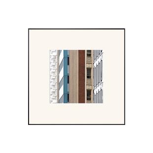 光影建筑现代轻奢抽象建筑装饰画高档客厅组合壁画样板间挂画