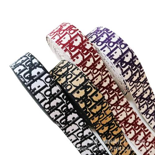 厂家现货4公分电脑提花高弹力仿尼龙松紧带裤头裙腰外露橡筋织带