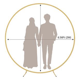 外贸新款单管门架婚礼派对气球拱门卡扣单管圆环门铁艺金色