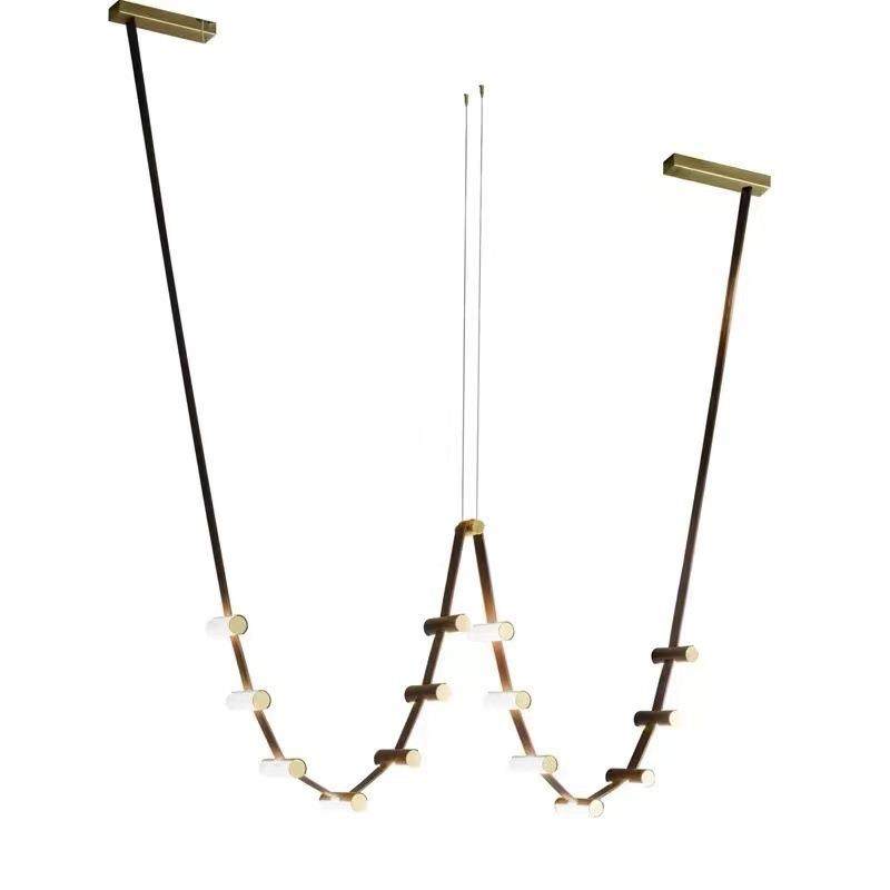 后现代艺术设计感皮革餐厅吧台吊灯设计师样板间长条创意艺术皮带,家装灯饰光源,智能吊灯,淘宝优惠券,粉丝福利购,淘宝优惠卷