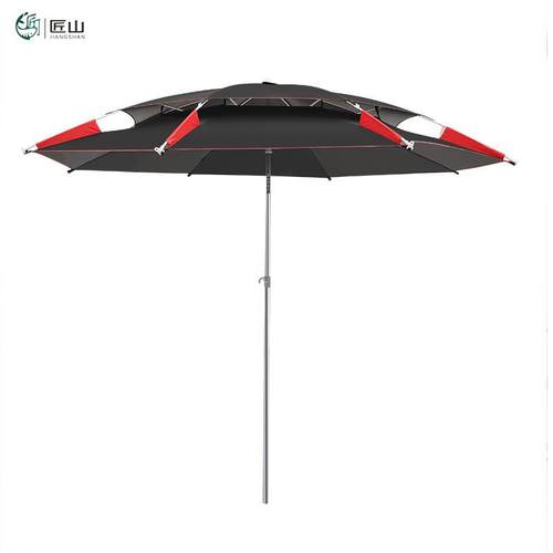 钓伞钓鱼伞加厚黑胶万向垂钓双层加大2.6m渔伞防晒遮阳伞折叠伞