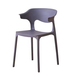 塑料牛角椅子家用可叠放餐桌椅成人靠背椅子休闲椅洽谈餐椅