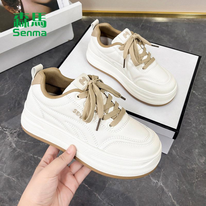 森系正品小白鞋女款2026夏季新款百搭休闲板鞋爆款厚底二棉鞋子女