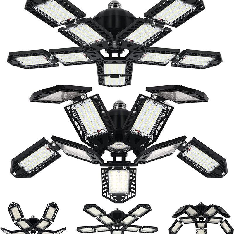 6810叶led吊灯灯泡车库灯 折叠变形室内飞碟叶子螺口高亮节能家用